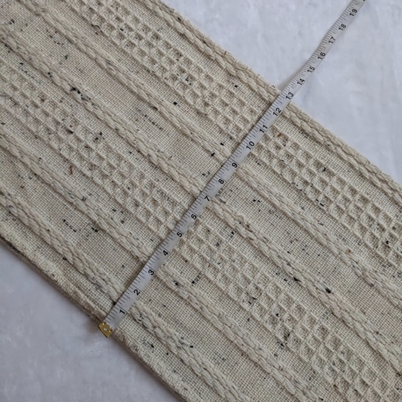 Weave Of The Irish Handcrafted in Ireland Wool Blend Cable Knit Ribbed Scarf - Picture 5 of 10